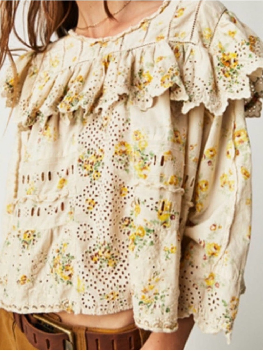 Magnolia Pearl Floral Eyelet Top